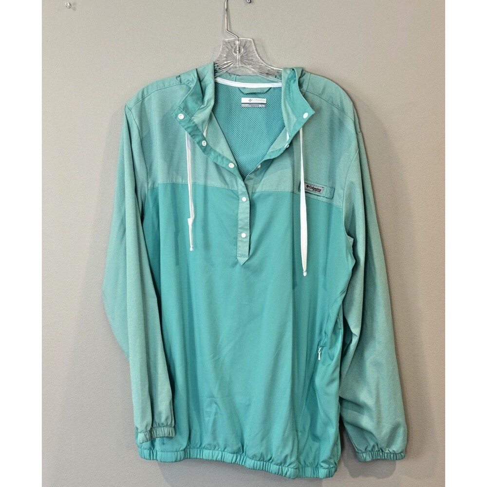 Columbia Jacket Womens Hooded Pullover PFG Windbreaker Size XL Lightweight